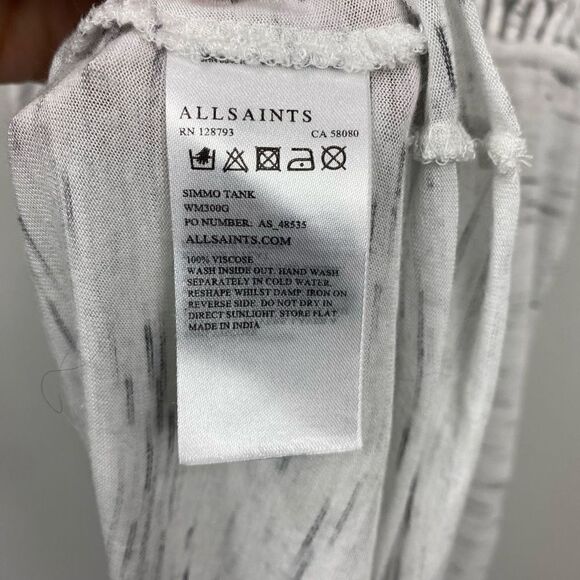 All Saints Grey Simmo Tank Size x- Small - Picture 3 of 7